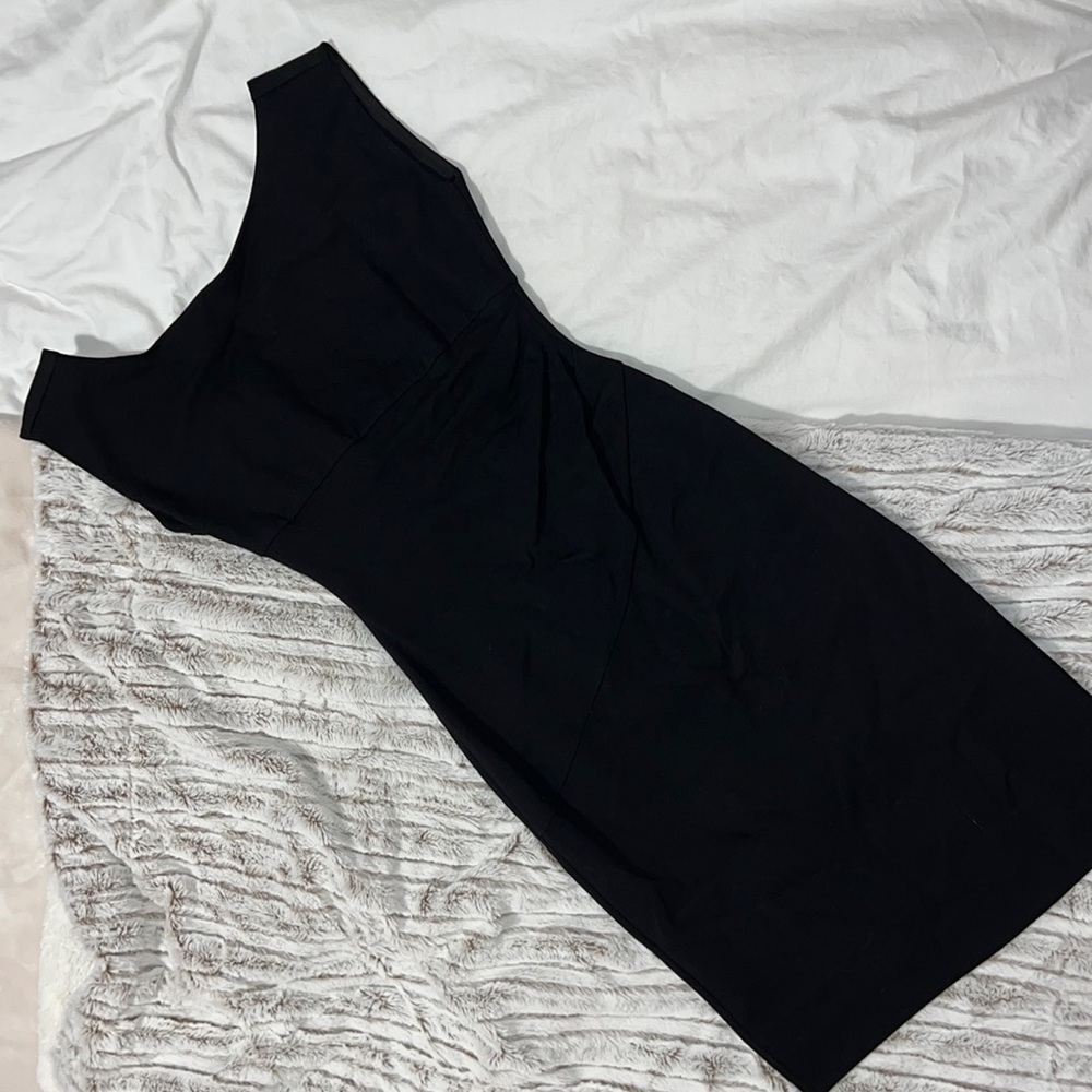Diane von Furstenberg black wide neck bodycon dress - Picture 1 of 5